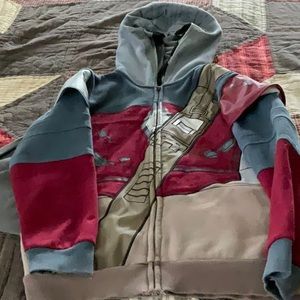 Disney store Mandalorian zip up hoodie with cape
